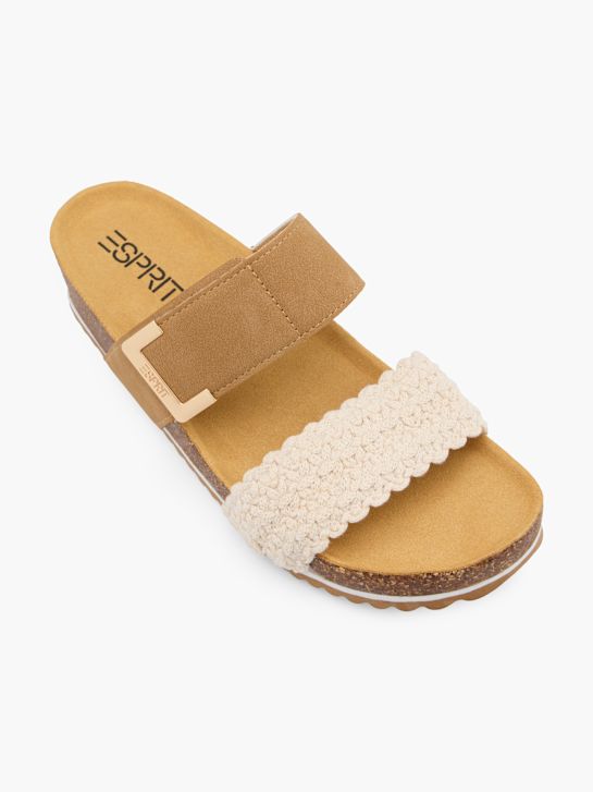 ESPRIT Tieffuß Pantolette Cognac 15710 2