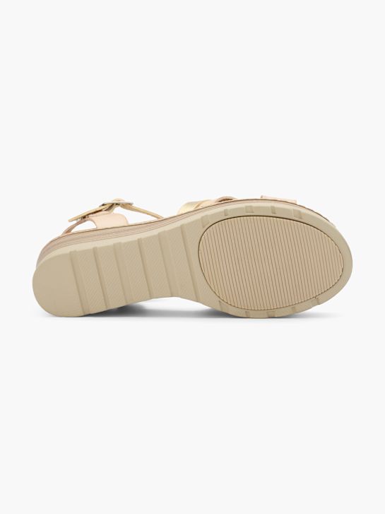 Xti Sandalias de tacón dorado 21332 4