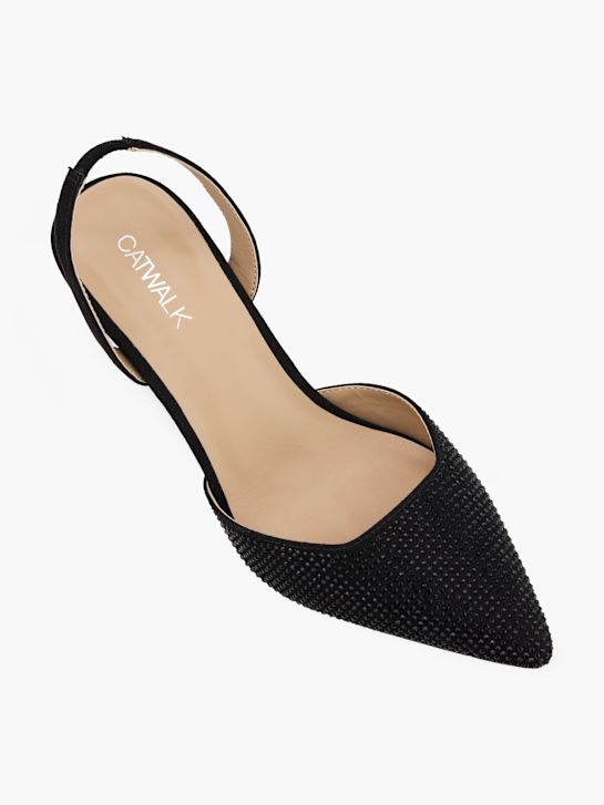 Catwalk Slingback salonke Crna 14676 2