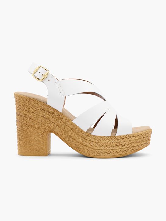 Graceland Højhælet sandal Hvid 15220 1