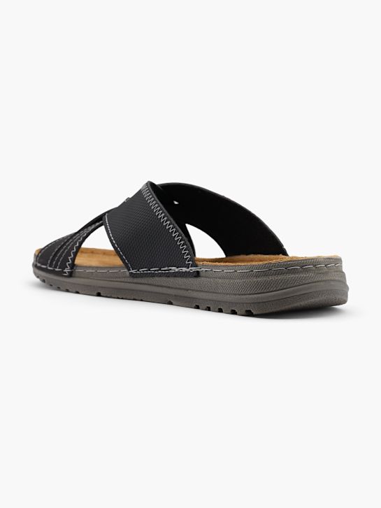 Memphis One Flache Pantolette Schwarz 15278 3