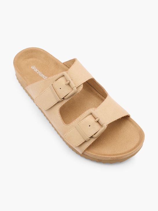 Graceland Chinelo com palmilha alta Beige 15923 2