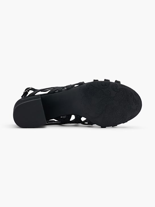 Graceland Högklackad sandal Svart 16879 4