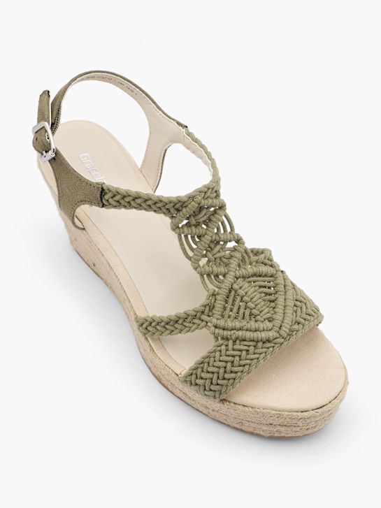 Graceland Sandał na obcasie Khaki 15905 2