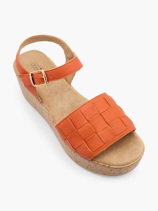 5th Avenue Højhælet sandal Orange 15628 2