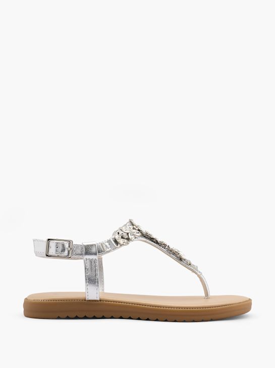 Graceland Sandalen-Zehentrenner Silber 26225 1