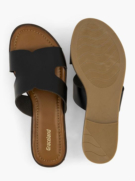 Graceland Slip in sandal Sort 28527 3