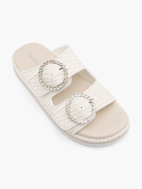 Catwalk Tieffuß Pantolette Weiß 29778 2