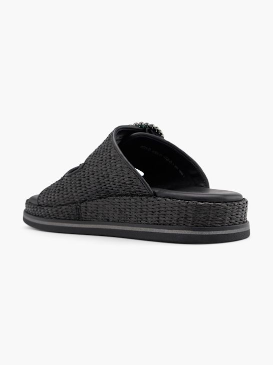 Catwalk Tieffuß Pantolette Schwarz 29779 3
