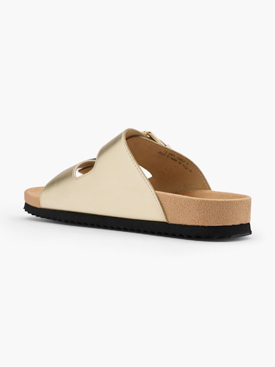 Graceland Tieffuß Pantolette Gold 30160 3