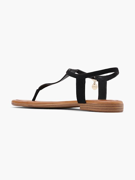 s.Oliver Zehentrenner-Sandale Schwarz 30401 3