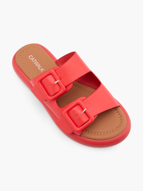 Catwalk Flache Pantolette Rot 32434 2
