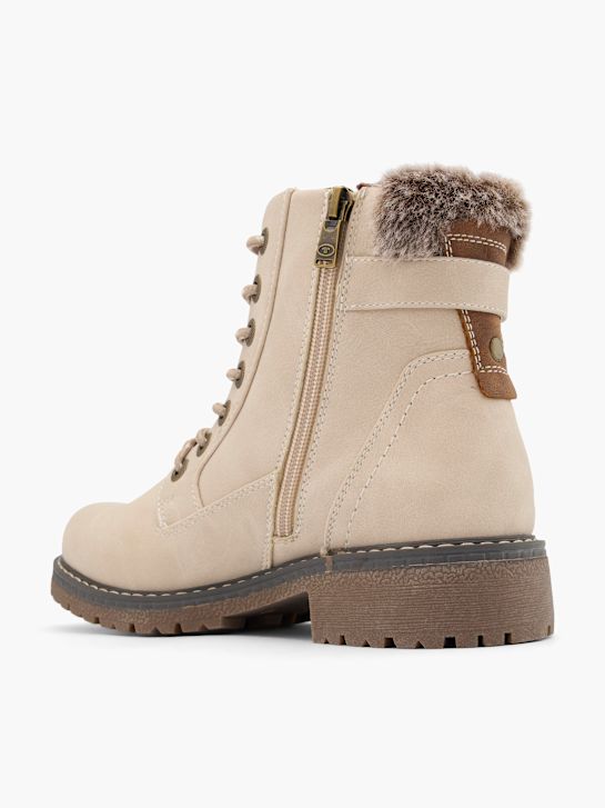 TOM TAILOR Schnürboots Creme 43719 3