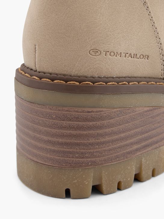 TOM TAILOR Šnurovacia členková obuv Krémová 43720 5