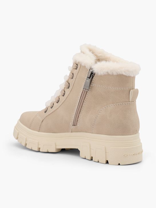 TOM TAILOR Čizme s vezicama Krem 43728 3