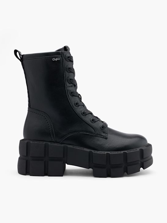 Buffalo Botki sznurowane Czarny 44470 1