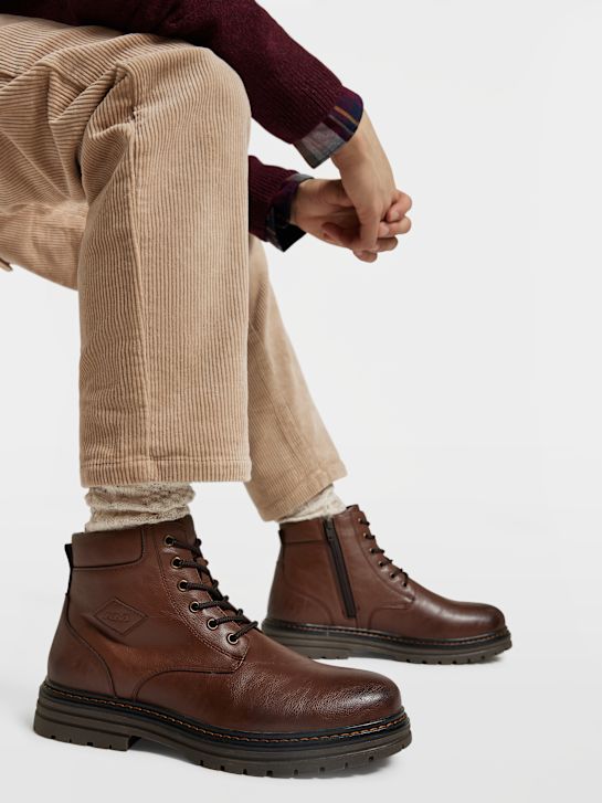 AM SHOE Botki sznurowane Brązowy 46632 5