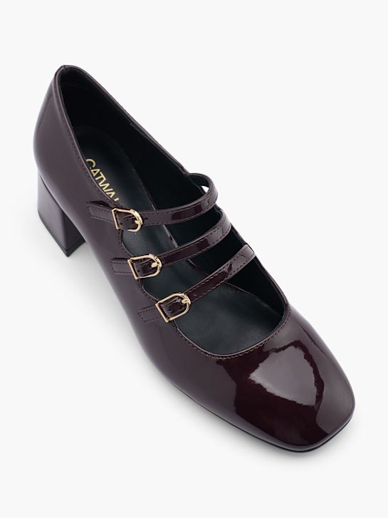 Catwalk Lodičky s řemínkem Bordó 46611 2