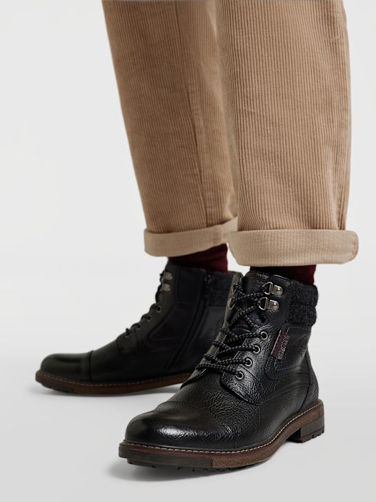 AM SHOE Kotníková obuv se šněrováním Černá 46890 5