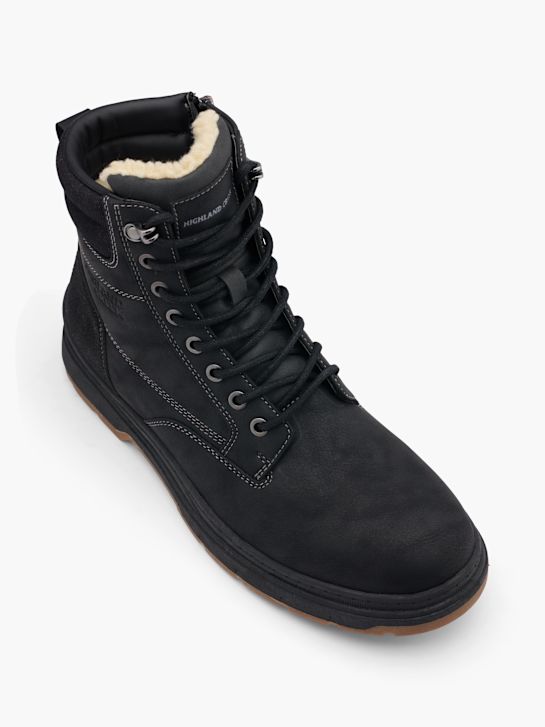Highland Creek Botki sznurowane Czarny 47371 2