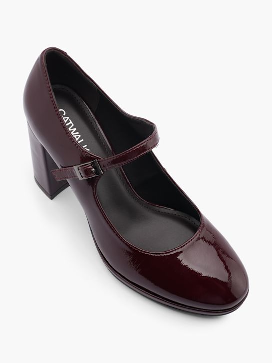 Catwalk Décolleté con fibbia Rosso scuro 47542 2