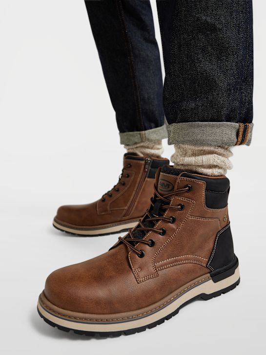 AM SHOE Bottes à lacets Marron 47583 5