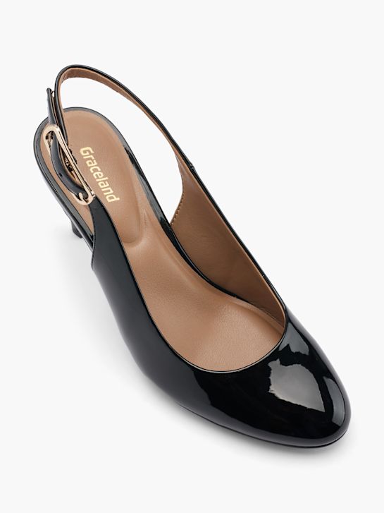 Graceland Slingpumps Schwarz 47700 2