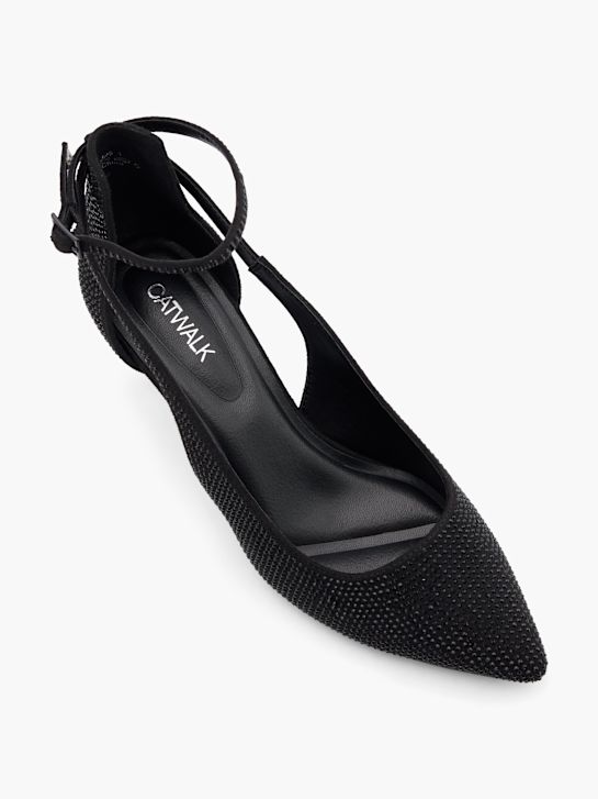 Catwalk Lodičky s řemínkem Černá 52900 2