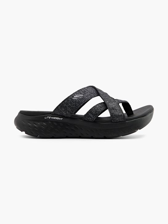 Skechers Flache Pantolette Schwarz 53940 1