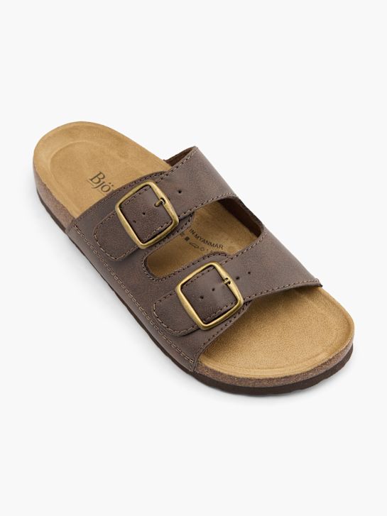 Björndal Chinelo com palmilha alta Castanho 54806 2