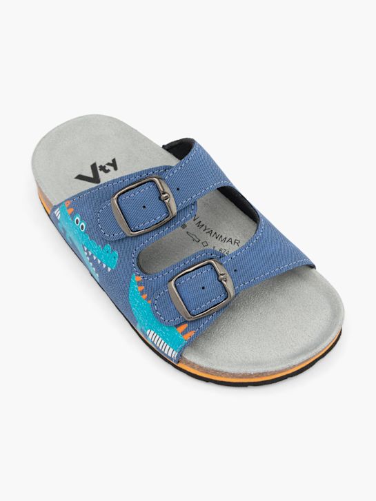 Vty Tieffuß Pantolette Blau 58247 2