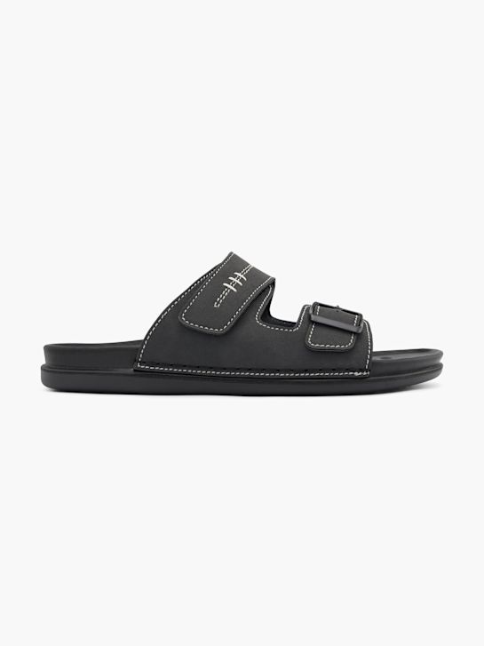 Memphis One Flache Pantolette Schwarz 58393 1