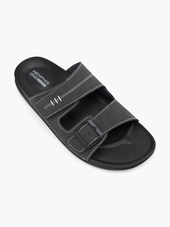 Memphis One Flache Pantolette Schwarz 58393 2