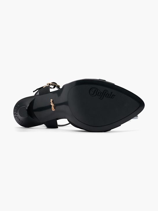 Buffalo Sandalo con tacco Nero 58922 4