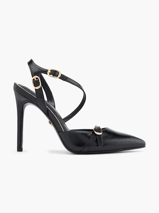 Buffalo Spangenpumps Schwarz 59019 1