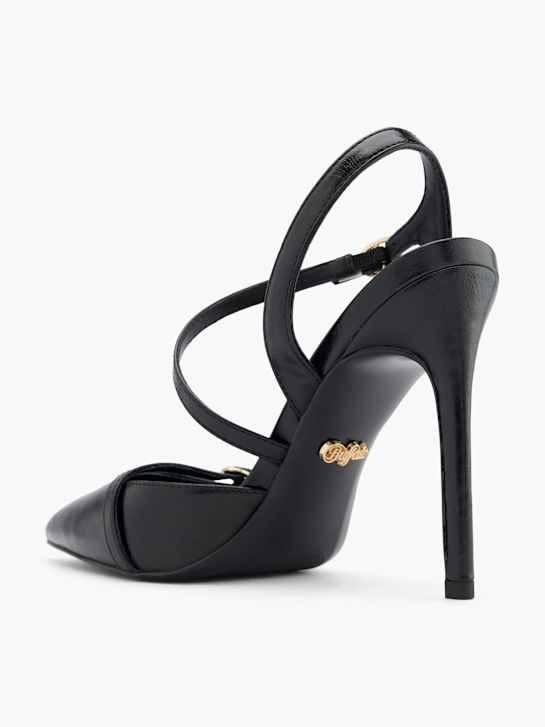 Buffalo Spangenpumps Schwarz 59019 3