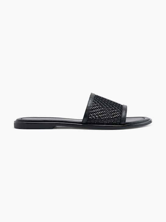 Catwalk Flache Pantolette Schwarz 59095 1