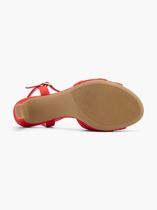 Graceland Högklackad sandal Röd 59796 4