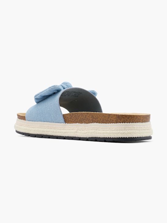 Graceland Tieffuß Pantolette Blau 60042 3