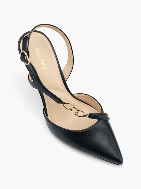 Catwalk Décolleté con cinturino Nero 60195 2