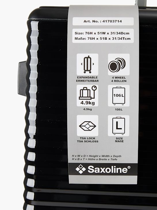 Saxoline Valigia Nero 60808 4