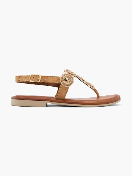 5th Avenue Sandal med tå-split Beige 61911 1