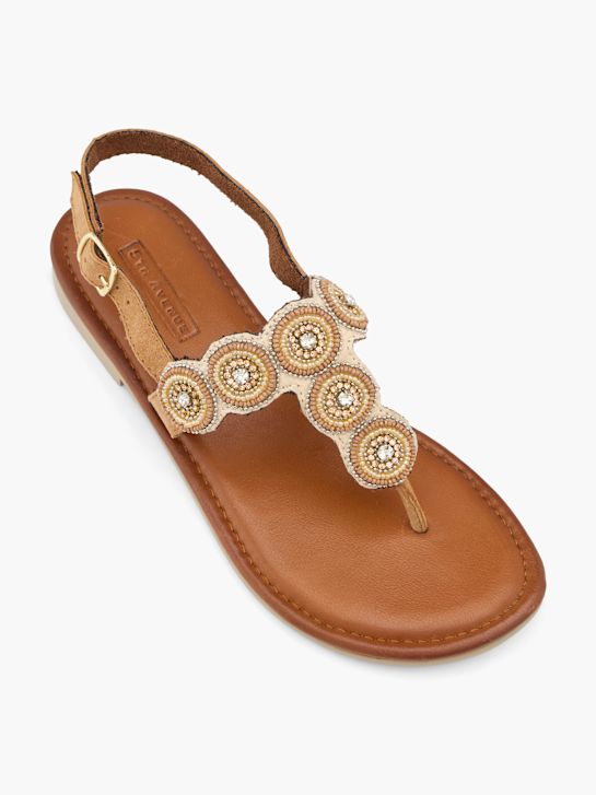 5th Avenue Sandal med tå-split Beige 61911 2