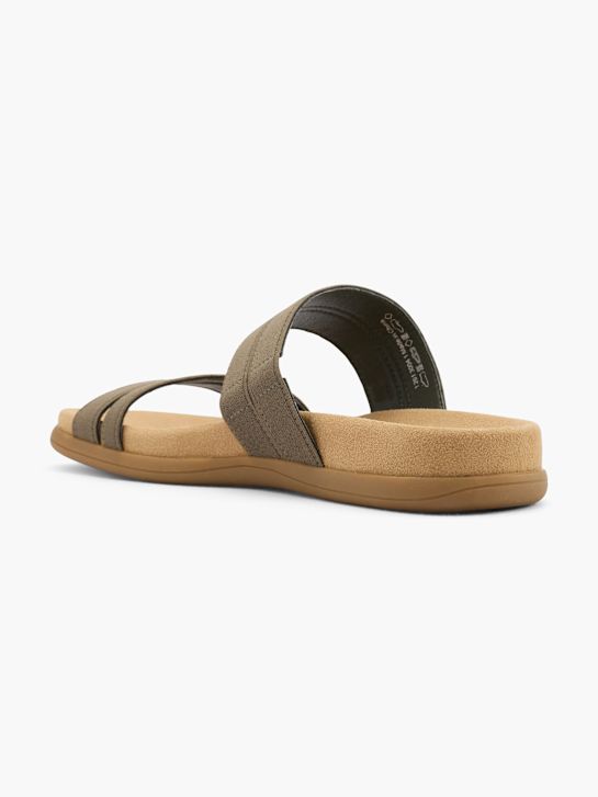 Graceland Tieffuß Pantolette Khaki 62168 3