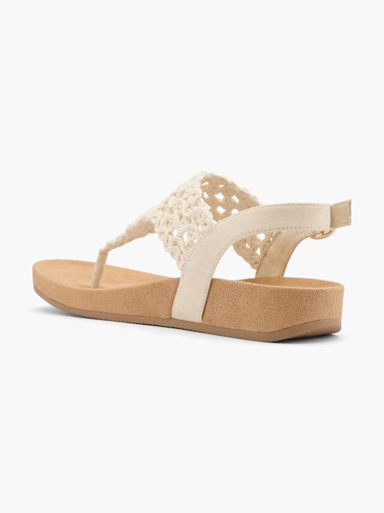 Graceland Sandalias de dedo Blanco roto 62185 3