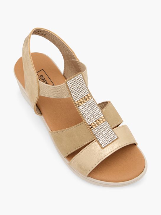 Easy Street Sandale z visoko peto Zlata 62341 2