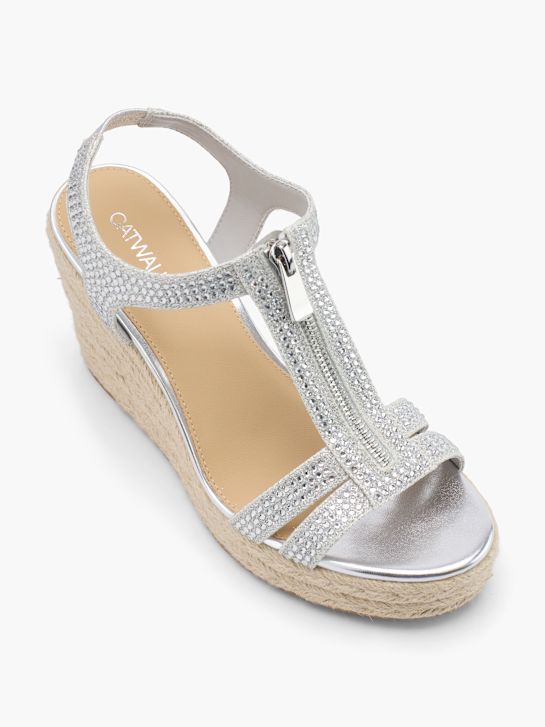 Catwalk Sandale cu toc Argint 62477 2