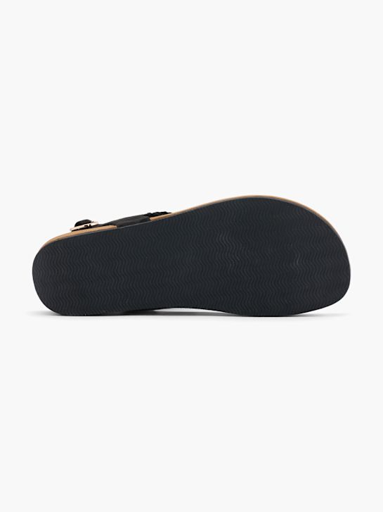 Graceland Sandal med tå-split Sort 62482 4
