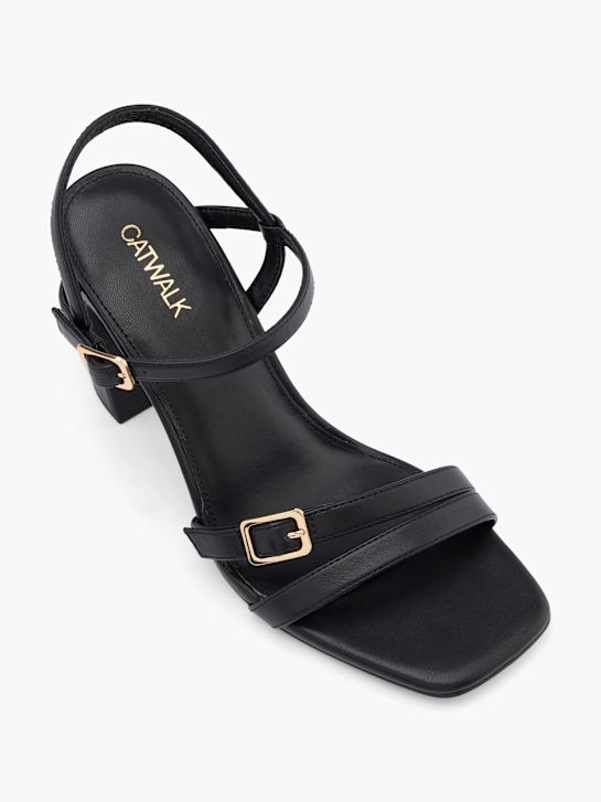 Catwalk Sandale cu toc Negru 62498 2