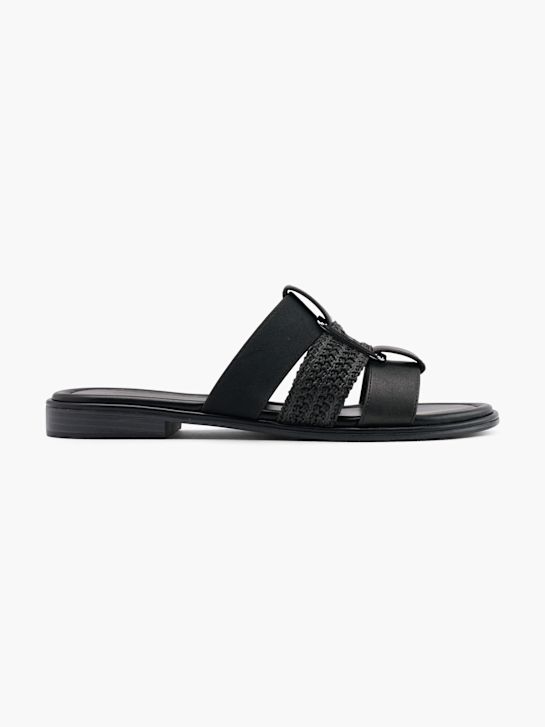 Graceland Flache Pantolette Schwarz 69295 1